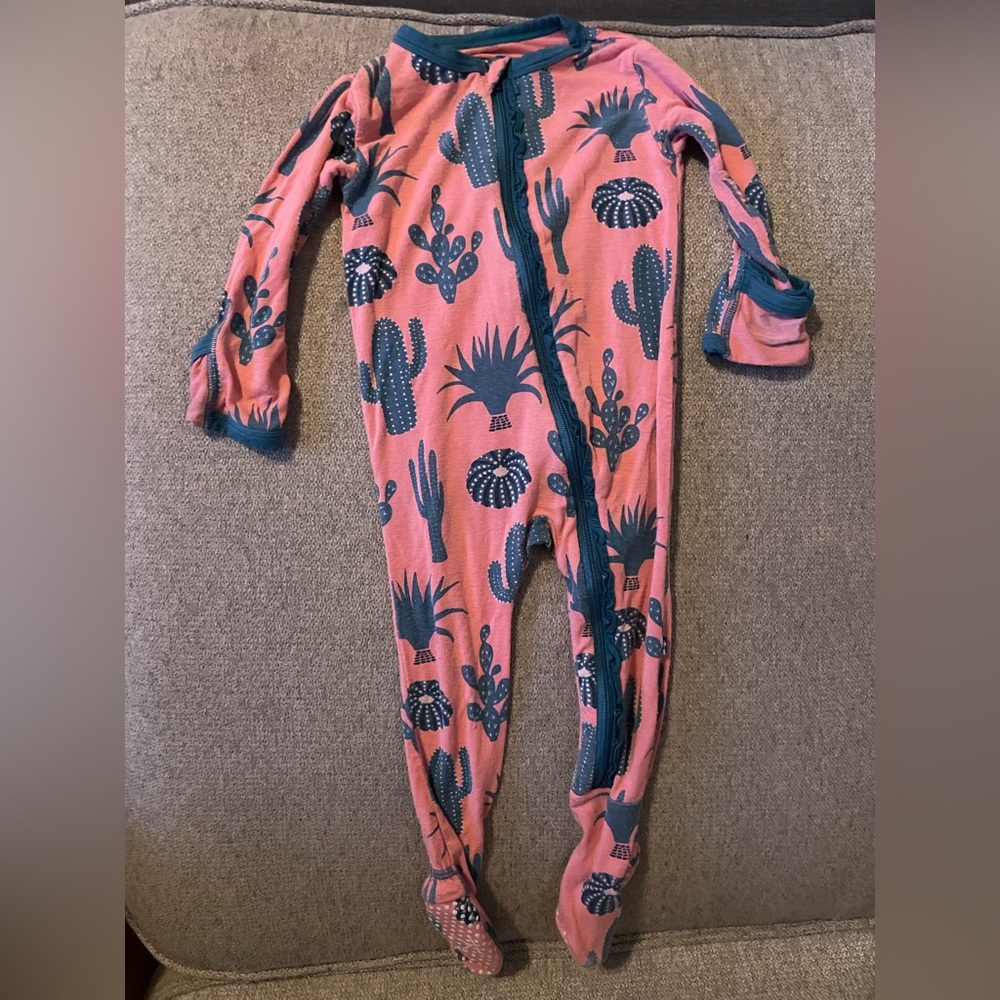 6-9 Month Kickee Cactus Zipper Pajamas